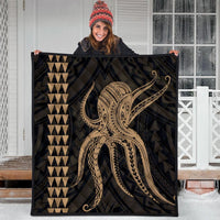 Hawaii Octopus KaKau Polynesian Premium Quilts - Gold - AH - Polynesian Pride
