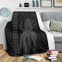 Hawaii Octopus KaKau Polynesian Premium Blankets - Gray - AH - Polynesian Pride