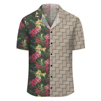 Hawaii Palm Leaves Pineapples Jungle Leaf Lauhala Moiety Hawaiian Shirt - Polynesian Pride