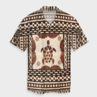 Hawaii Pattern Simple Turtle Hawaiian Shirt - AH Unisex Black - Polynesian Pride