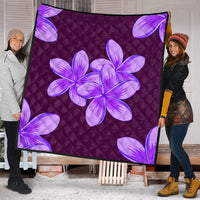 Hawaii Plumeria Simple Premium Quilts - AH - Polynesian Pride