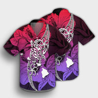 Hawaii Polynesian Hibiscus Sweat Hawaiian Shirt - AH - Polynesian Pride