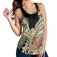 Hawaii Polynesian Hula Girl Wearing Plumeria Racerback Tank - AH - Polynesian Pride