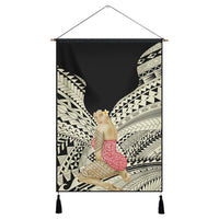 Hawaii Polynesian Hula Girl Wearing Plumeria Hanging Poster - AH Hanging Poster Cotton And Linen - Polynesian Pride