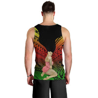 Hawaii Polynesian Hula Girl Wearing Plumeria Tank Top Reggae - AH - Polynesian Pride