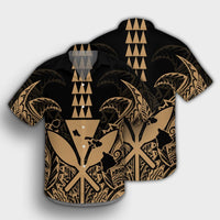 Hawaii Polynesian Kanaka Kakau Hawaiian Shirt - Alan Style Gold - AH - Polynesian Pride