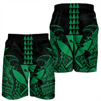 Hawaii Polynesian Kanaka Kakau Men's Shorts - Alan Style Green - AH - Polynesian Pride