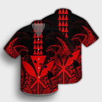 Hawaii Polynesian Kanaka Kakau Hawaiian Shirt - Alan Style Red - AH - Polynesian Pride