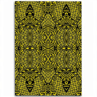 Hawaii Polynesian Lauhala Mix Yellow Area Rug - AH Luxurious - Polynesian Pride