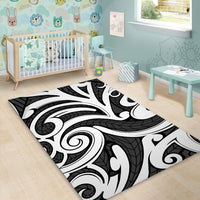 Hawaii Polynesian Maori Ethnic Ornament Gray Area Rug - AH - Polynesian Pride