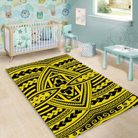 Hawaii Polynesian Seamless yellow Area Rug - AH - Polynesian Pride