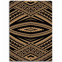 Hawaii Polynesian Tatau Gold Area Rug - AH Luxurious - Polynesian Pride