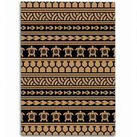 Hawaii Polynesian Tattoo Tribal Gold Area Rug - AH Luxurious - Polynesian Pride