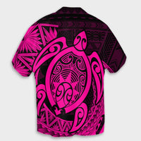 Hawaii Polynesian Turtle Hawaiian Shirt - Pink - AH - Polynesian Pride