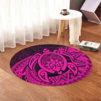 Hawaii Polynesian Turtle Round Carpet - Pink - AH - Polynesian Pride