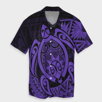 Hawaii Polynesian Turtle Hawaiian Shirt - Purple - AH Unisex Black - Polynesian Pride