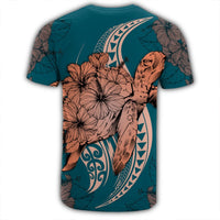 Hawaii Polynesian Turtle Hibiscus T Shirt - Polynesian Pride