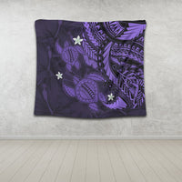 Hawaii Polynesian Turtle Hibiscus Tapestry - Purple - AH - Polynesian Pride