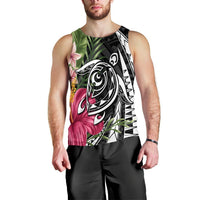 Hawaii Polynesian Turtle Tropical Hibiscus Plumeria Tank Top - AH Black - Polynesian Pride