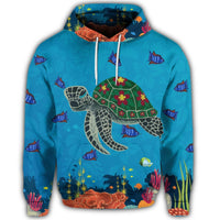 Hawaiian Sea Cartoon Hoodie - Polynesian Pride