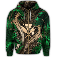 Hawaii Shark Polynesian Tropical Zip Hoodie Gold - Polynesian Pride