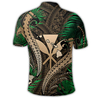 Hawaii Shark Polynesian Tropical Polo Shirt Gold - Polynesian Pride