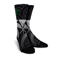 Hawaii Shark Polynesian Tropical Crew Socks - Gray - AH - Polynesian Pride