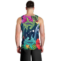 Hawaii Shark Tropical Color Tank Top - AH - Polynesian Pride