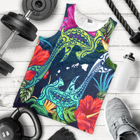 Hawaii Shark Tropical Color Tank Top - AH - Polynesian Pride