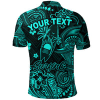 Custom Hawaii Surfing Polynesian Polo Shirt Unique Style Turquoise LT8 - Polynesian Pride