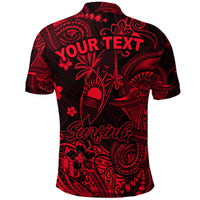 Custom Hawaii Surfing Polynesian Polo Shirt Unique Style Red LT8 - Polynesian Pride