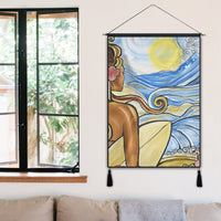 Hawaii The Girl Surfing Wave Hanging Poster - AH - Polynesian Pride