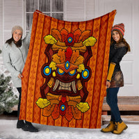 Hawaii Tiki Pattern Premium Blankets - AH - Polynesian Pride