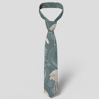 Hawaii Tropical Flamingos And Tropical Plants Necktie - Polynesian Pride