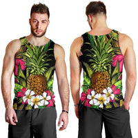 Hawaii Tropical Flowers Pineapple Tank Top - AH - Polynesian Pride