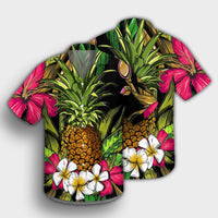 Hawaii Tropical Flowers Pineapple Hawaiian Shirt - AH - Polynesian Pride