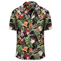 Hawaii Tropical Flowers Watercolor Hawaiian Shirt - Polynesian Pride
