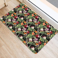 Hawaii Tropical Flowers Watercolor. Hawaii Door Mat - Polynesian Pride