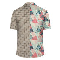 Hawaii Tropical Leaf Triangle Pattern Lauhala Moiety Hawaiian Shirt - Polynesian Pride