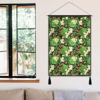 Hawaii Tropical Leaves And Plumeria Hanging Poster - AH- Hanging Poster 50 x 75 cm Cotton And Linen - Polynesian Pride