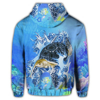 Hawaii Turtle Cool Zip Hoodie - Polynesian Pride