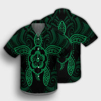 Hawaii Turtle Fixed Green Hawaiian Shirt AH - Polynesian Pride