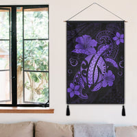 Hawaii Turtle Flower Polynesian Hanging Poster - Purple - AH - Polynesian Pride