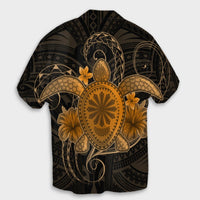 Hawaii Turtle Hibiscus Polynesian Hawaiian Shirt - Full Style - Gold - AH - Polynesian Pride