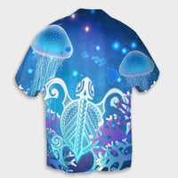 Hawaii Turtle Jellyfish Coral Hawaiian Shirt Galaxy Hawaiian Shirt - AH - Polynesian Pride
