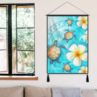 Hawaii Turtle Plumeria Coat Of Arm Ocean Hanging Poster - AH - Polynesian Pride