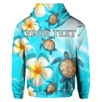 Custom Hawaii Turtle Plumeria Ocean Hoodie - Polynesian Pride