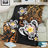 Hawaii Turtle Plumeria Polynesian Premium Blanket - Hete Style - AH - Polynesian Pride