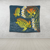 Hawaii Turtle Plumerian Polynesian Tapestry - Sease Style - ver 2 - AH - Polynesian Pride