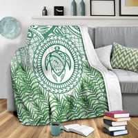 Hawaii Turtle Polyneian Palm Tree Leaf Premium Blankets - AH - Polynesian Pride